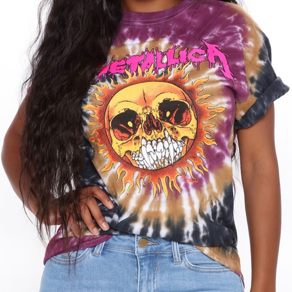 METALLICA Sun Tie Dye Tee NWT - Picture 9 of 12